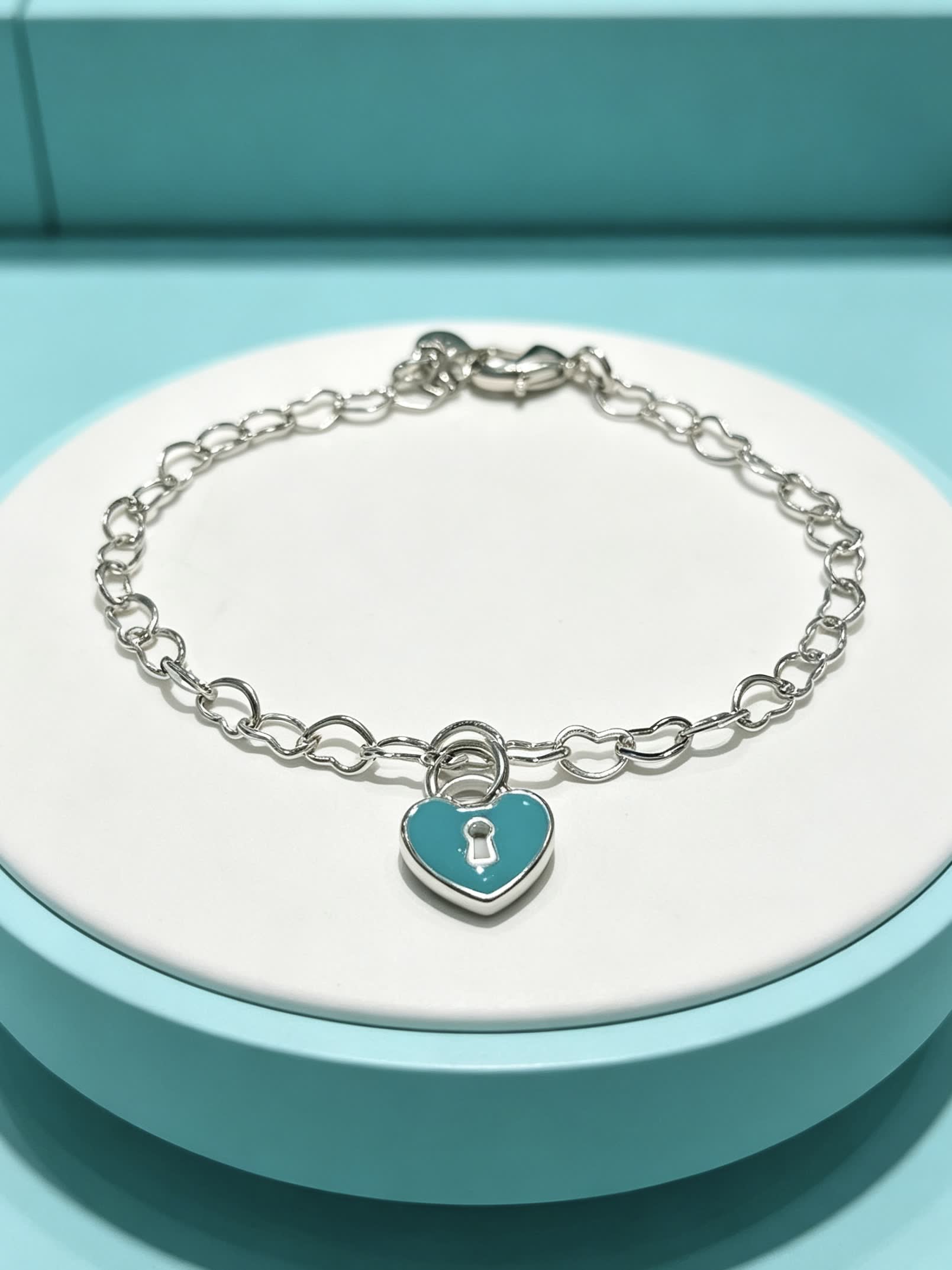 Tiffany & Co. Heart Lock Charm Bracelet